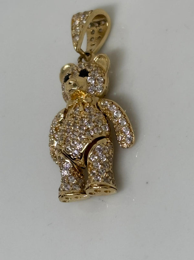Gold bear charm 14k