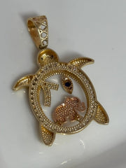 Turtle charm 14k