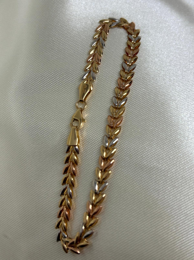 Three Gold bracelet 14k