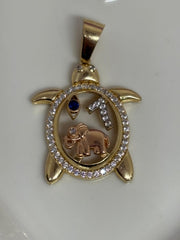 Turtle charm 14k
