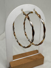3 Tone Gold Hoops