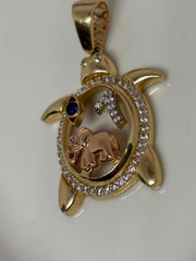 Turtle charm 14k