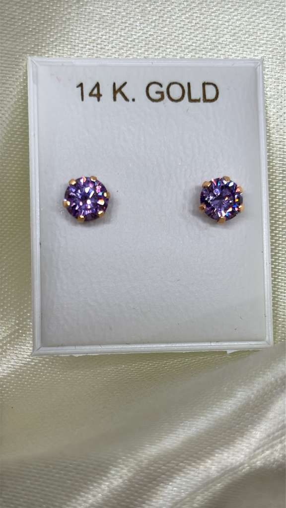 14k lilac earring set