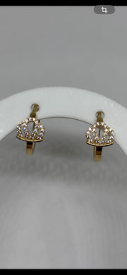 Crown Mini Hoop Earrings