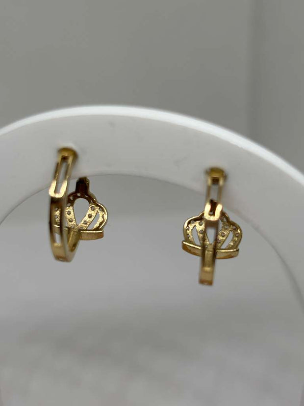 Crown Mini Hoop Earrings