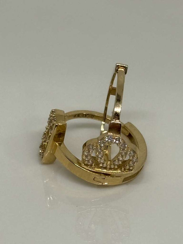 Crown Mini Hoop Earrings