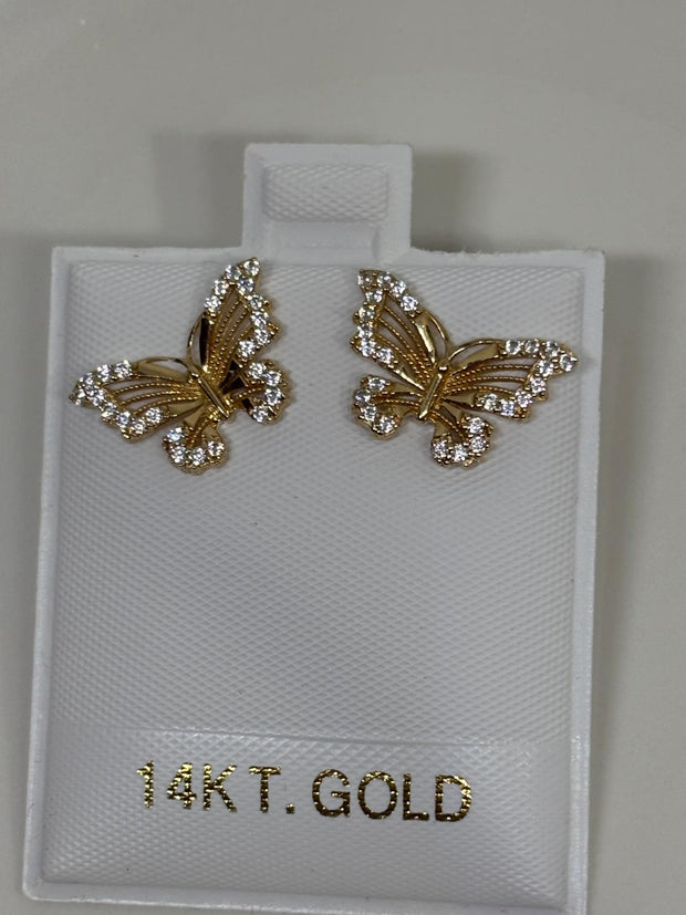 Butterfly earring set 14k