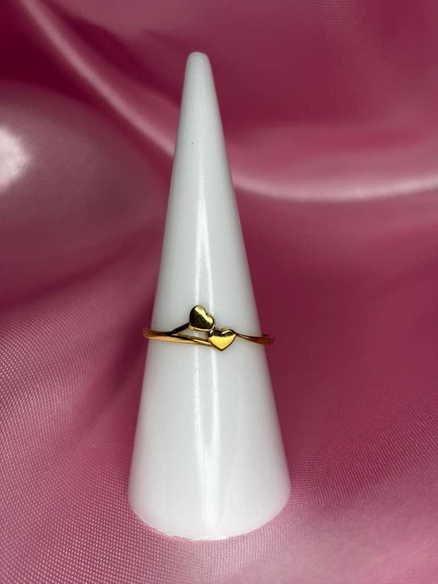 Twin heart Ring