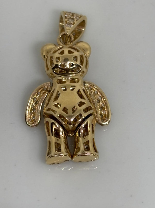 Gold bear charm 14k