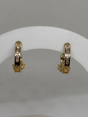 Floral Hoop Earrings – 13.5mm Dainty Flower Hoops