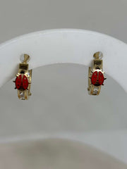 Ladybug Mini Hoop Earrings