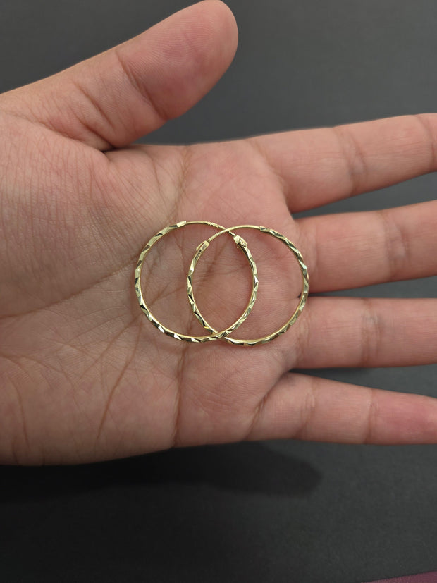 Diamond Cut Hoops (30.3 mm)