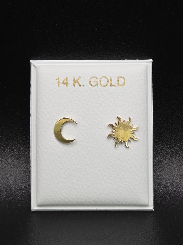 Sun and Moon studs