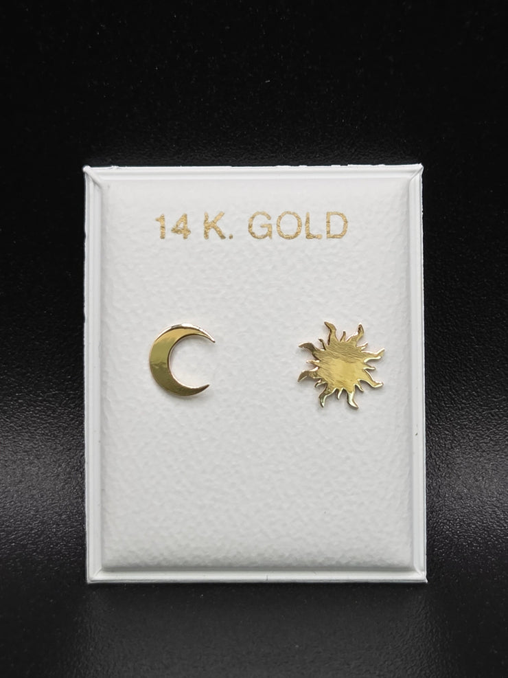 Sun and Moon studs