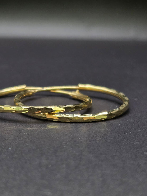 Diamond Cut Hoops (30.3 mm)