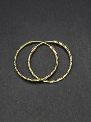 Diamond Cut Hoops (30.3 mm)