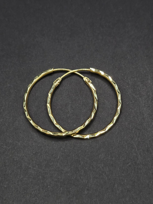 Diamond Cut Hoops (30.3 mm)